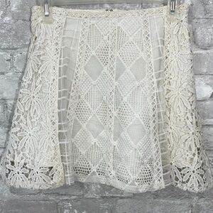 J.O.A Lace Floral Skirt